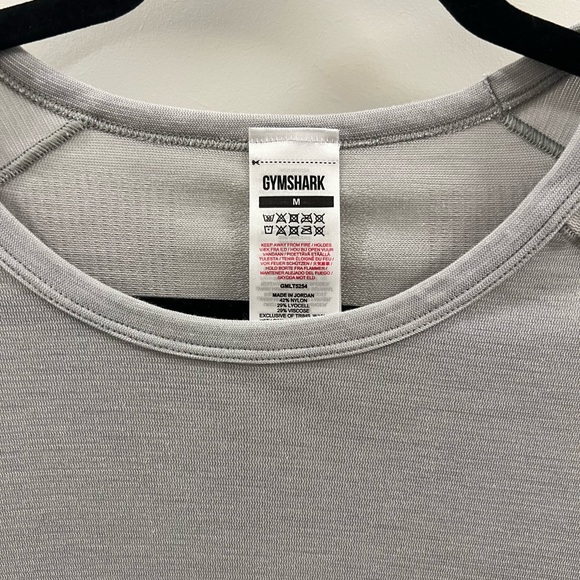 Gymshark Retake Seamless Long Sleeve T-Shirt / Gray / M - Picture 3 of 4